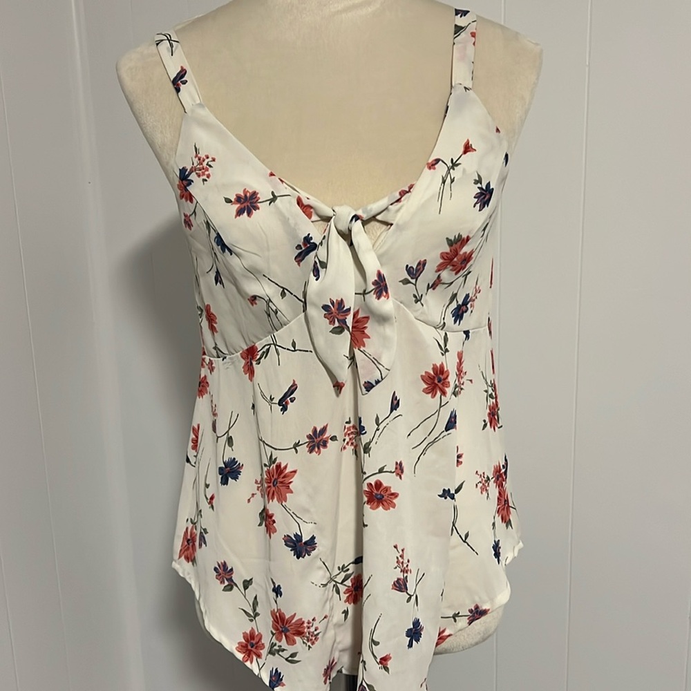 White floral tank